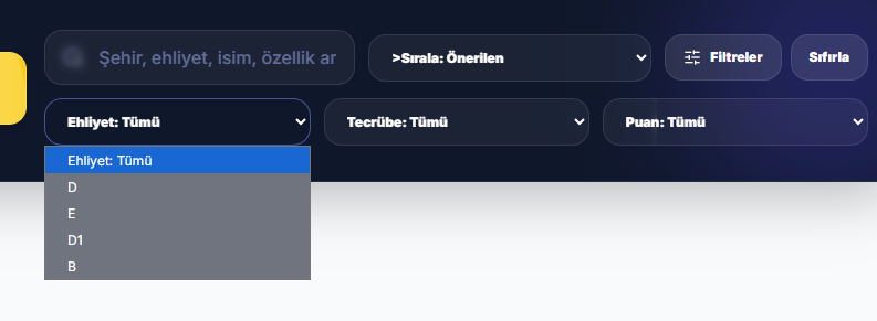 Gelişmiş Filtreleme Seçenekleri